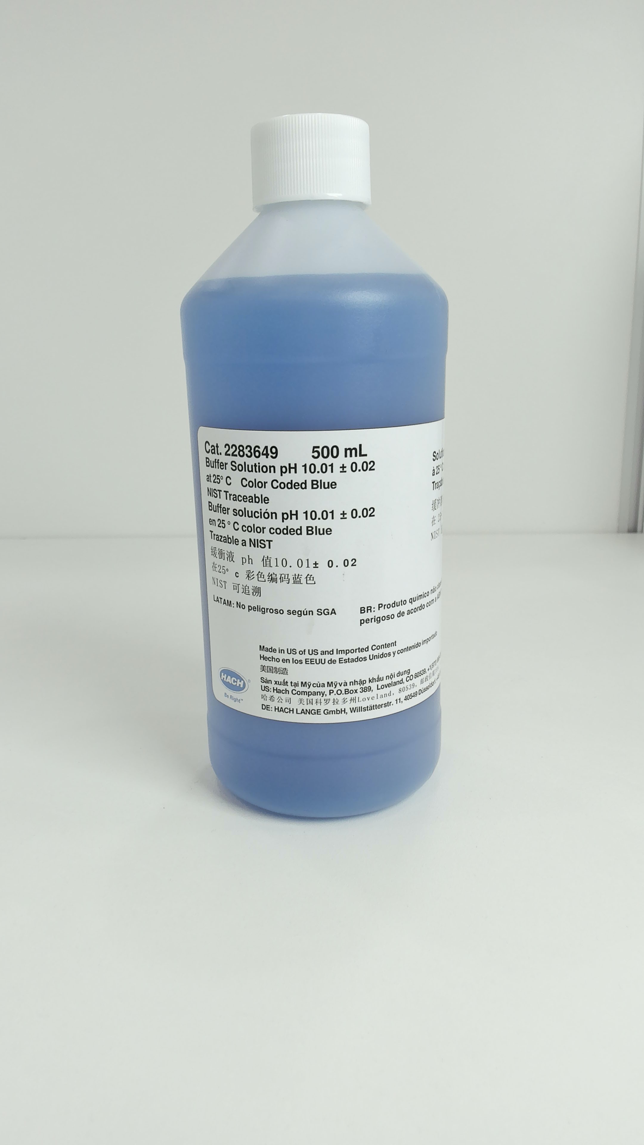Solución buffer referencia pH 10.01 AZUL, Hach (NIST) (Vida Util &lt; 1 año) -