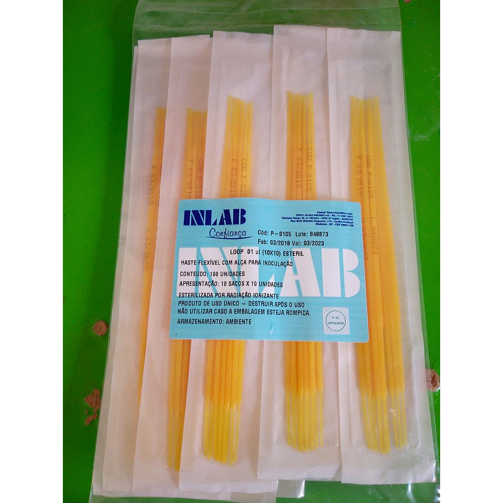 Asas de inoculación de 1μL (microlitro), 200mm loop, estériles, desechables (731165)