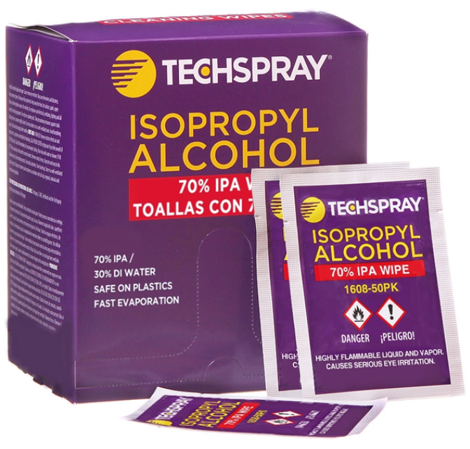 Alcohol Isopropílico IPA Wipes - 70% Empaquetados Invidualmente pk/50