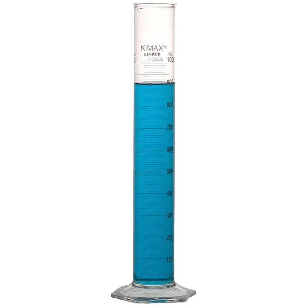 Cilindro graduado de vidrio, 1000ml