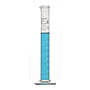 Cilindro de vidrio graduado, escala blanca 100ml
